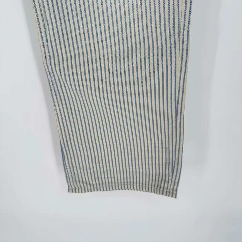 Robert Graham Men's Casual Pants Seersucker Blue White Stripe 32